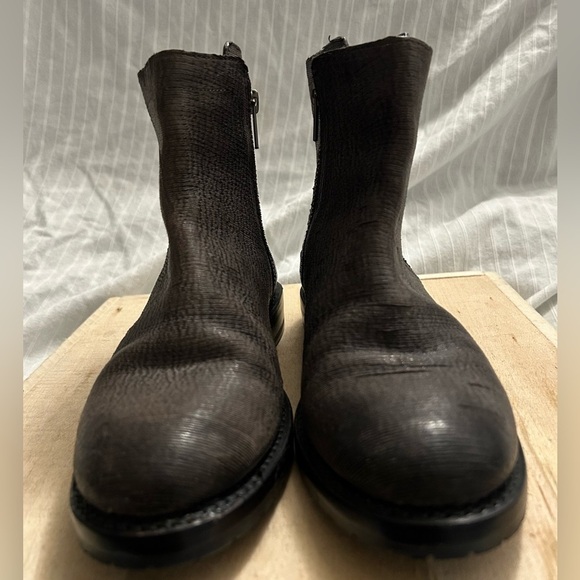 Frye Natalie Double Zip Womens Brown Charcoal Ankle Boots Bootie 78491 Size 6.5B - Picture 5 of 14